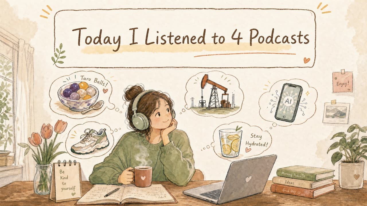 Ce Que J Ai Ecoute Aujourd hui (2026/05/25) : 4 Podcasts et les Idees Qui Meritent Vraiment d Etre Gardees