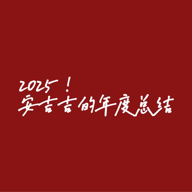 安吉吉的2025年度总结 封面